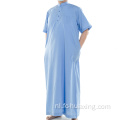 Daffah sponnen polyester islamitische jurk met lange mouwen